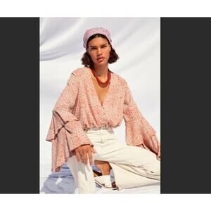 Free People Ditsy Floral‎ Bodysuit SZ small